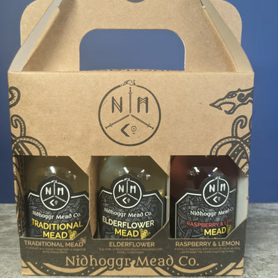 Nidhoggr Mead Gift Set Traditional, Elderflower & Lemon