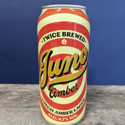 Twice Brewed, Juno Czech Amber Lager, 4.7%